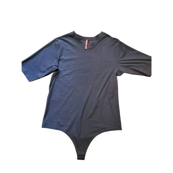 NWT Spanx Bodysuit Women's 2X Black Suit Yourself Ribbed Crewneck Smoother - Picture 2 of 6